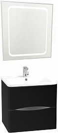 Водолей Мебель для ванной Adel 70 подвесная черная – фотография-1